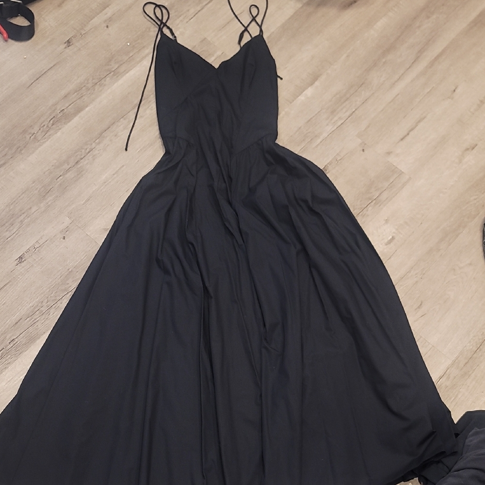 A&F Strappy Plunge Corset Midi Dress